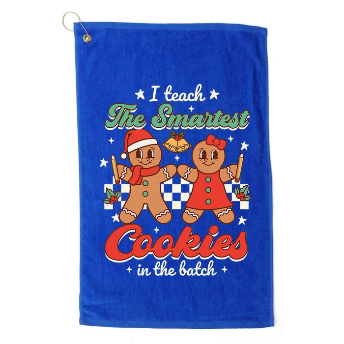 I Teach The Smartest Cookies In The Batch Teacher Christmas Platinum Collection Golf Towel