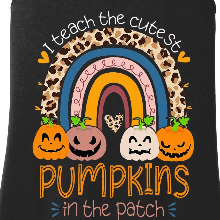 I Teach The Cutest Pumpkins In The Patch Teacher Halloween Ladies Essential Tank