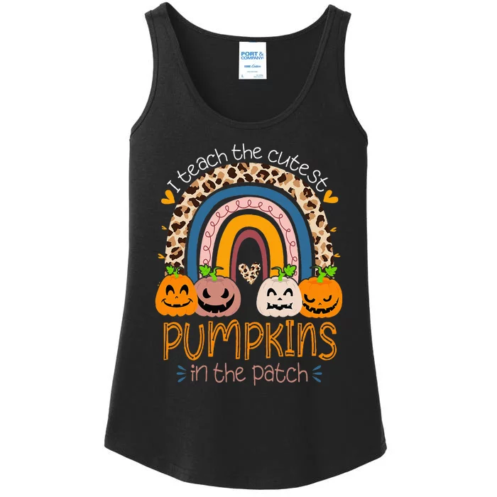 I Teach The Cutest Pumpkins In The Patch Teacher Halloween Ladies Essential Tank