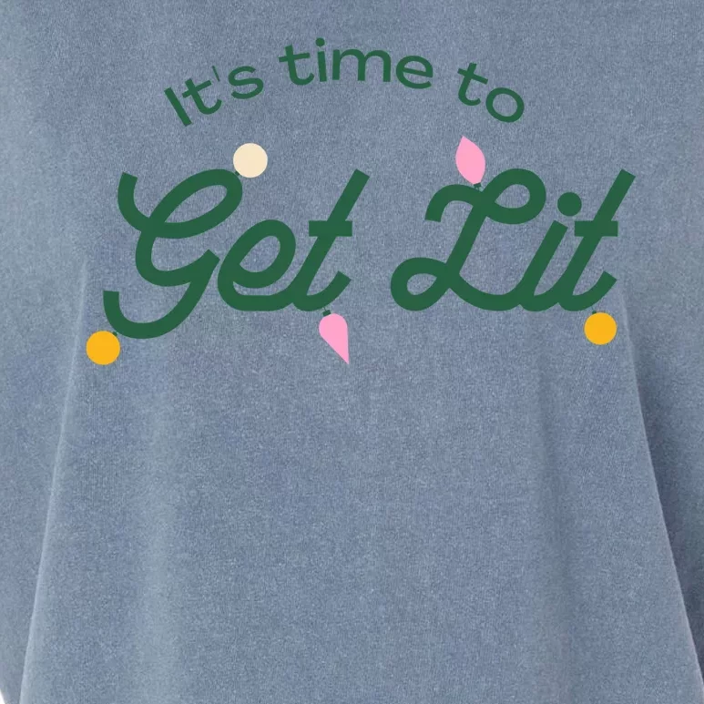 It's Time To Get Lit Christmas Garment-Dyed Women's Muscle Tee