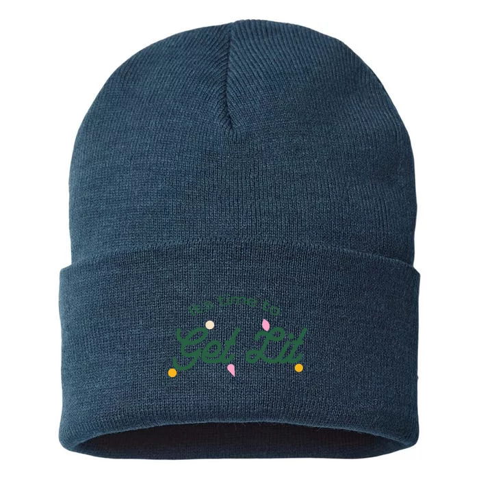 It's Time To Get Lit Christmas Sustainable Knit Beanie