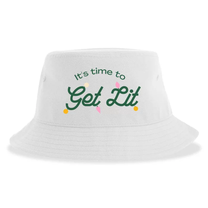 It's Time To Get Lit Christmas Sustainable Bucket Hat