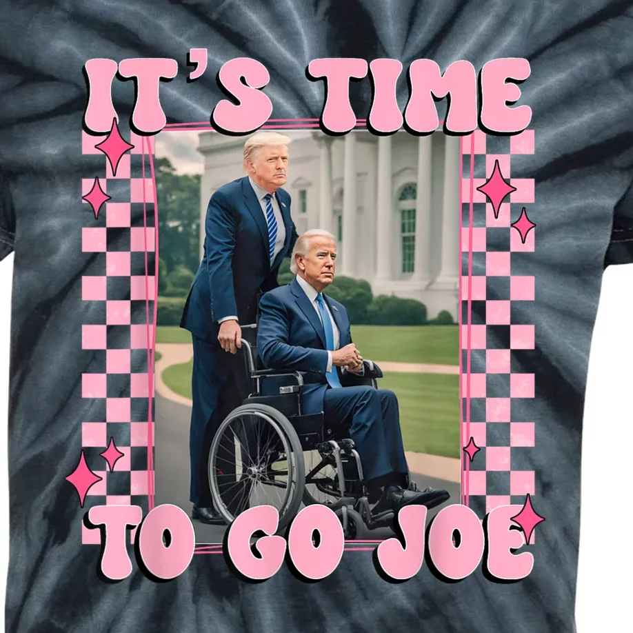 Its Time To Go Joe Funny Trump 2024 Kids Tie-Dye T-Shirt