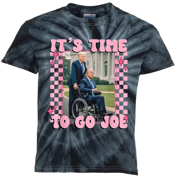 Its Time To Go Joe Funny Trump 2024 Kids Tie-Dye T-Shirt