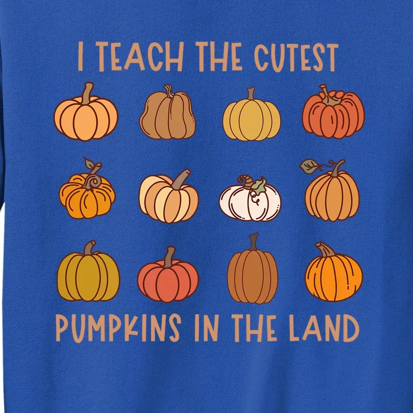 I Teach The Cutest Pumpkins In The Land Teacher Fall Season Gift Tall Sweatshirt