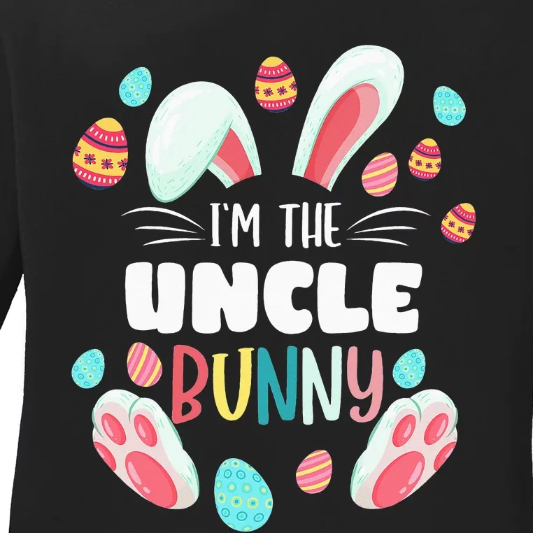 I'm The Uncle Bunny Matching Family Easter Party Ladies Long Sleeve Shirt