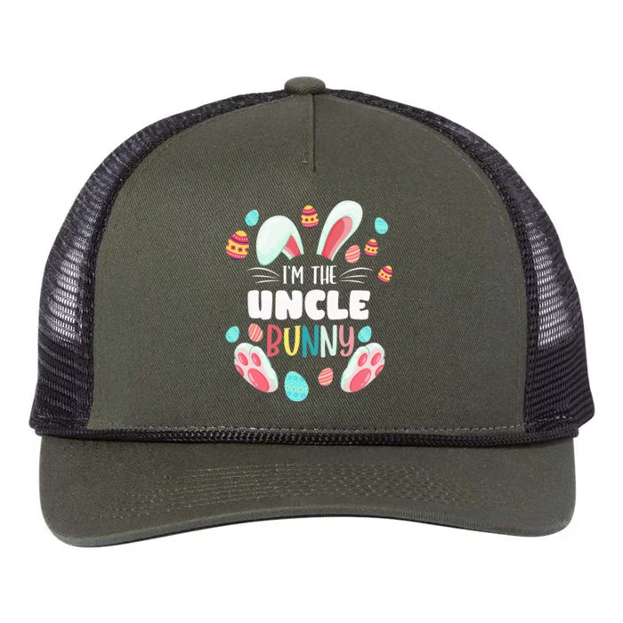 I'm The Uncle Bunny Matching Family Easter Party Retro Rope Trucker Hat Cap