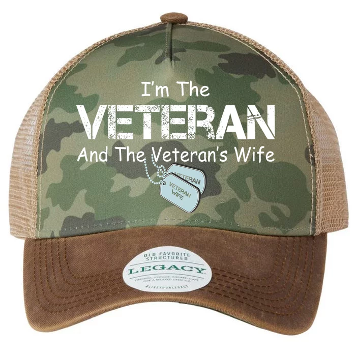 I'm The Veteran And The Veteran's Wife Veterans Day Legacy Tie Dye Trucker Hat