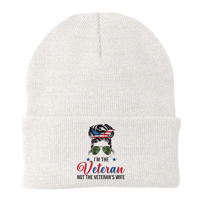 IM The Veteran Not The VeteranS Wife 4th Of July Knit Cap Winter Beanie