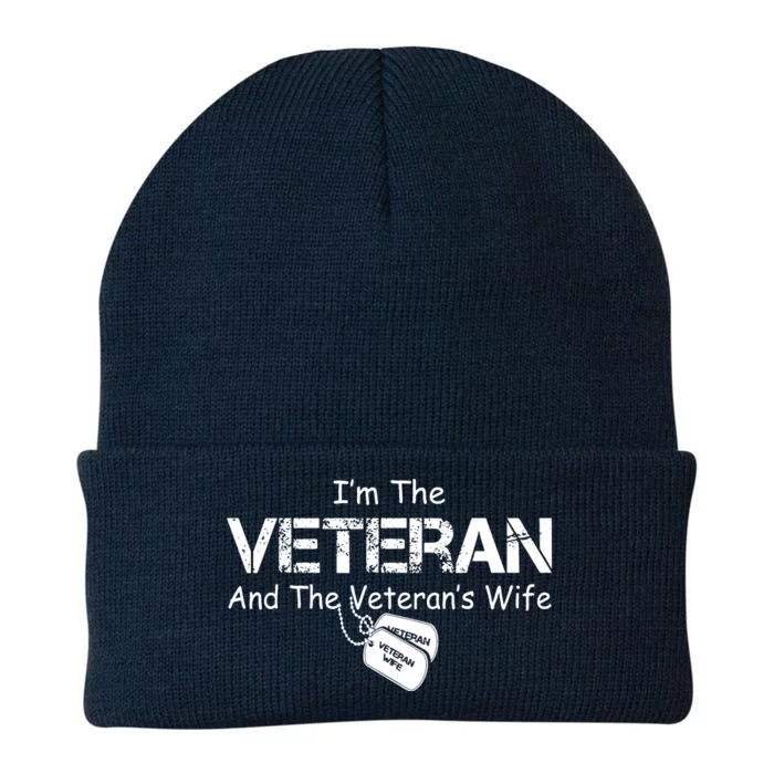 I'm The Veteran And The Veteran's Wife Veterans Day Gift Knit Cap Winter Beanie