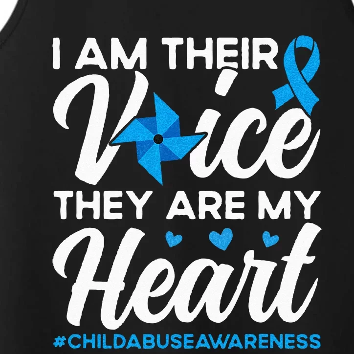 Im Their Voice Child Abuse Prevention Awareness Month Performance Tank