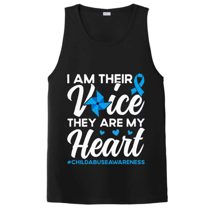 Im Their Voice Child Abuse Prevention Awareness Month Performance Tank