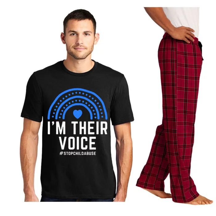 Im Their Voice Heart Child Abuse Awareness Month Prevention Pajama Set