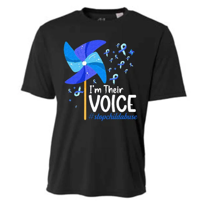 Im Their Voice Pinwheel Child Abuse Prevention Awareness Cooling Performance Crew T-Shirt