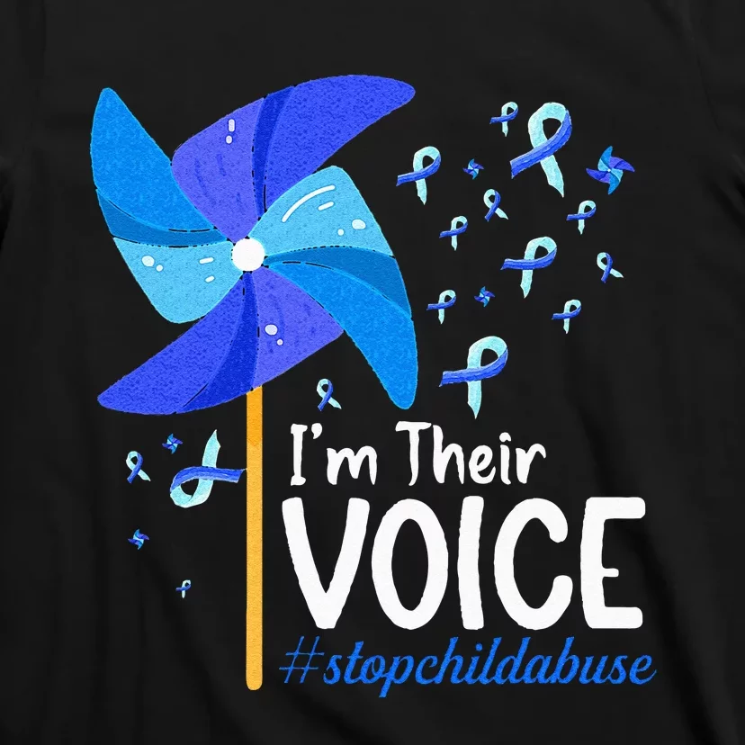 Im Their Voice Pinwheel Child Abuse Prevention Awareness T-Shirt