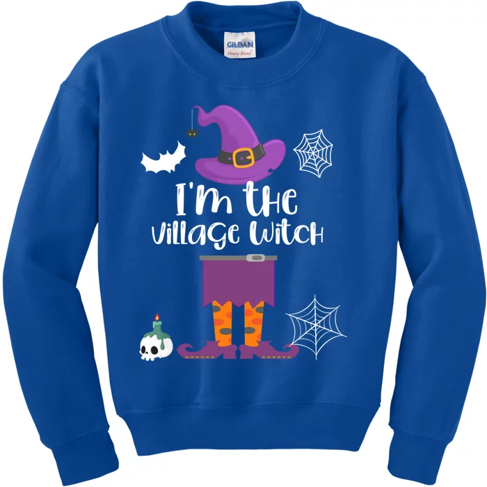 Im The Village Witch Halloween Matching Group Costume Gift Kids Sweatshirt