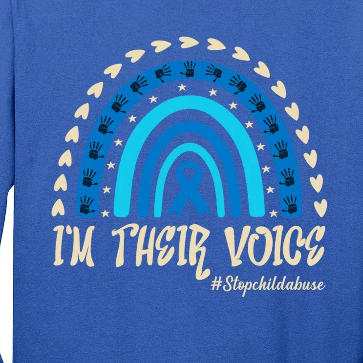 Im Their Voice Stop Abuse Prevention Awareness Month Cool Gift Tall Long Sleeve T-Shirt