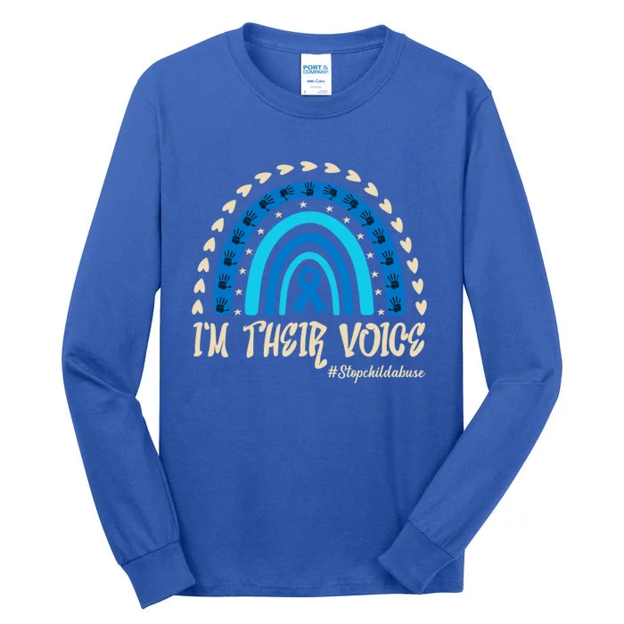 Im Their Voice Stop Abuse Prevention Awareness Month Cool Gift Tall Long Sleeve T-Shirt