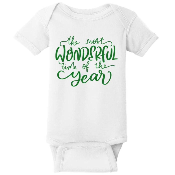 It's The Wonderful Time Of The Year Christmas Season Festive Baby Bodysuit