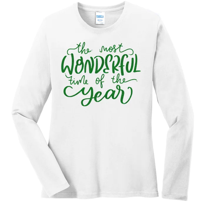 It's The Wonderful Time Of The Year Christmas Season Festive Ladies Long Sleeve Shirt