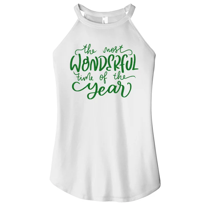 It's The Wonderful Time Of The Year Christmas Season Festive Women’s Perfect Tri Rocker Tank