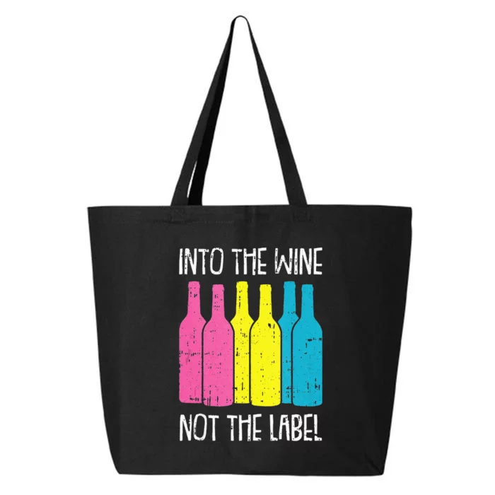 Into The Wine Not The Label Pan Sexual Pride Drinking LGBTQ 25L Jumbo Tote