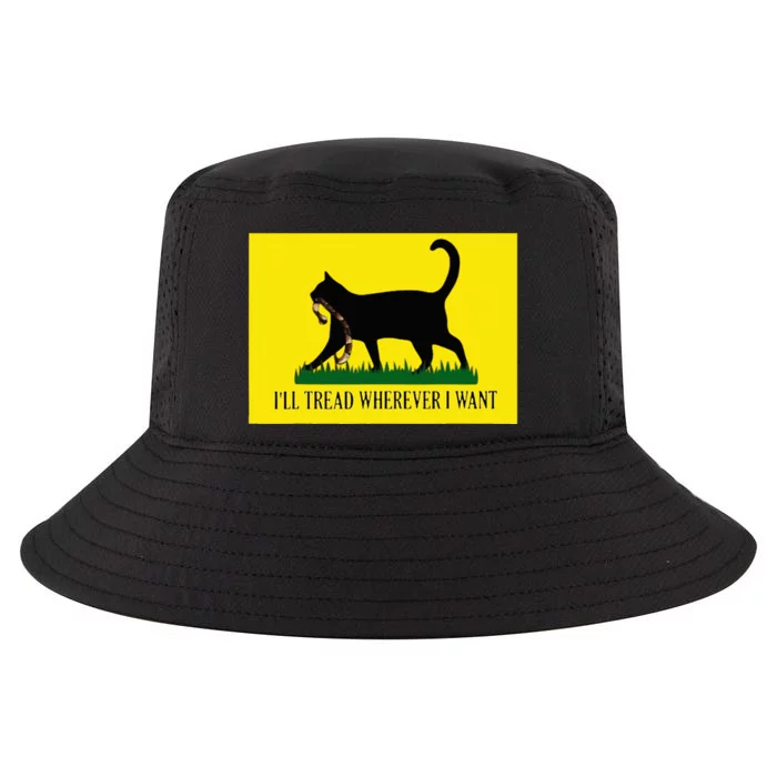 ILl Tread Wherever I Want Childless Cat Lady For Kamala Cool Comfort Performance Bucket Hat