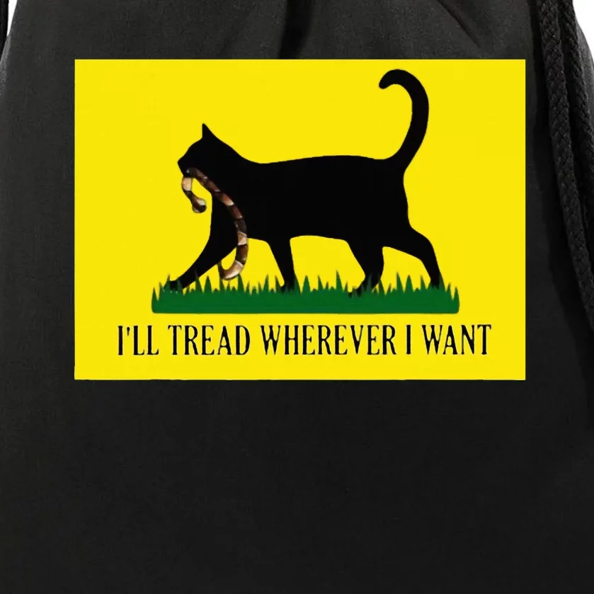 ILl Tread Wherever I Want Childless Cat Lady For Kamala Drawstring Bag