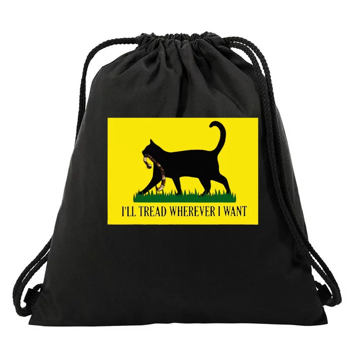 ILl Tread Wherever I Want Childless Cat Lady For Kamala Drawstring Bag