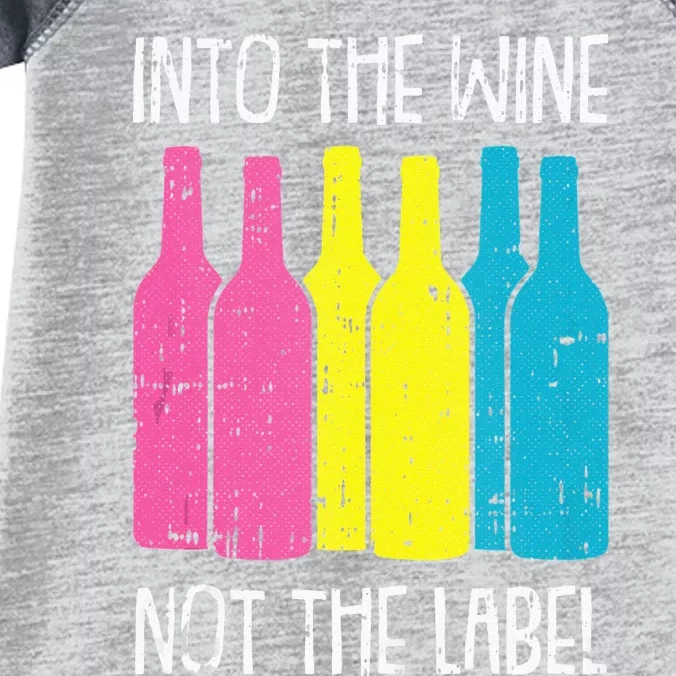 Into The Wine Not The Label Pan Sexual Pride Drinking LGBTQ Infant Baby Jersey Bodysuit