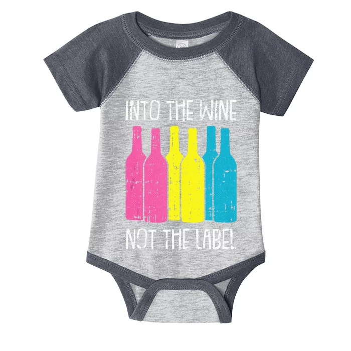 Into The Wine Not The Label Pan Sexual Pride Drinking LGBTQ Infant Baby Jersey Bodysuit