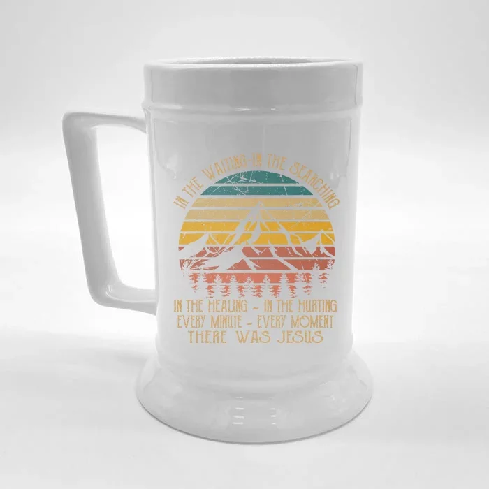 In The Waiting In The Searching There Was Jesus Christian Front & Back Beer Stein