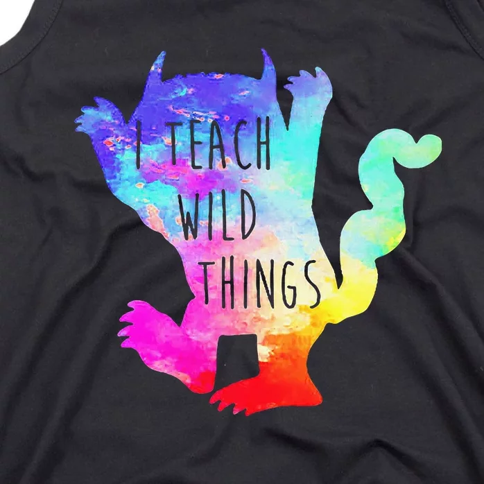 I Teach Wild Things Monster Funny Halloween Gifts Tank Top