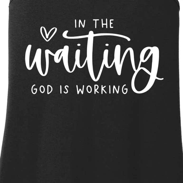 In The Waiting God Is Working Christian Easter Day Ladies Essential Tank