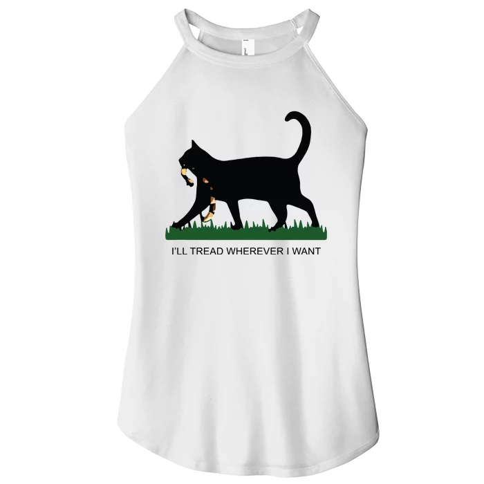 Ill Tread Wherever I Want Childless Cat Lady For Kamala Women’s Perfect Tri Rocker Tank