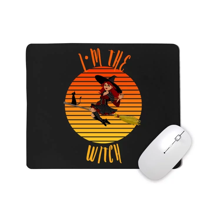 Im The Witch Funny Halloween Women 100% Witch Halloween Funny Spooky Witch Mousepad