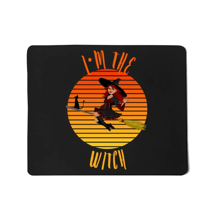 Im The Witch Funny Halloween Women 100% Witch Halloween Funny Spooky Witch Mousepad