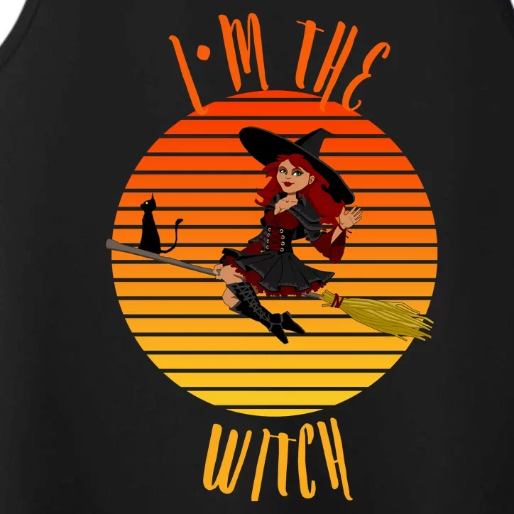 Im The Witch Funny Halloween Women 100% Witch Halloween Funny Spooky Witch Performance Tank