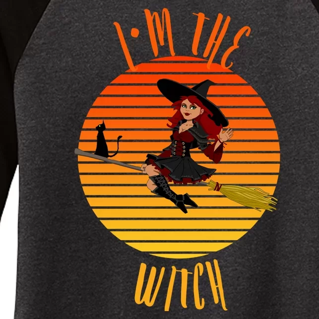 Im The Witch Funny Halloween Women 100% Witch Halloween Funny Spooky Witch Women's Tri-Blend 3/4-Sleeve Raglan Shirt