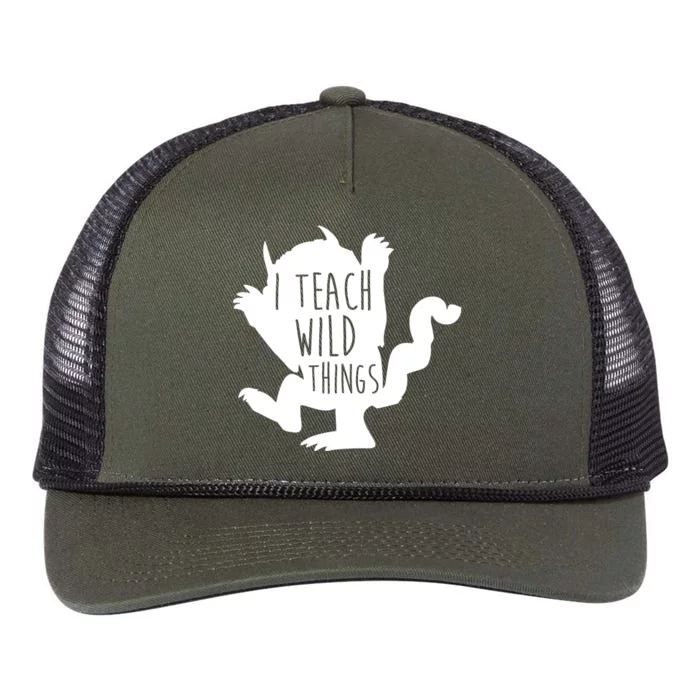 I Teach Wild Things Retro Rope Trucker Hat Cap