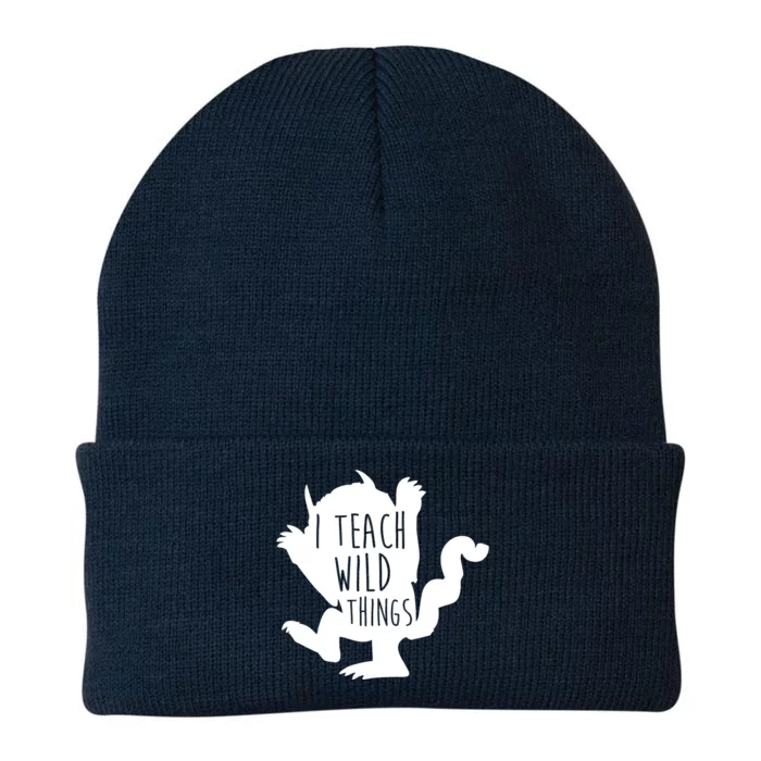 I Teach Wild Things Knit Cap Winter Beanie