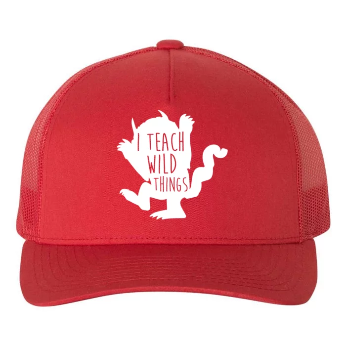 I Teach Wild Things Yupoong Adult 5-Panel Trucker Hat