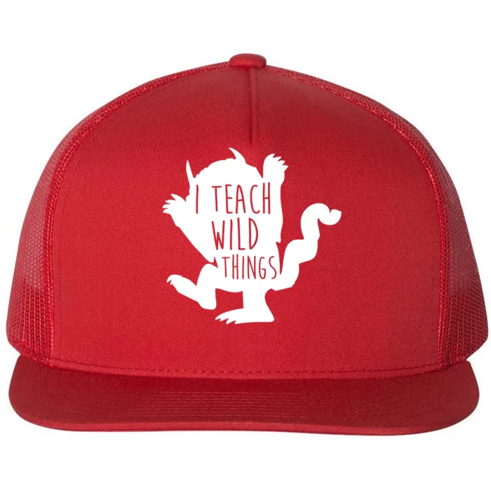 I Teach Wild Things Flat Bill Trucker Hat