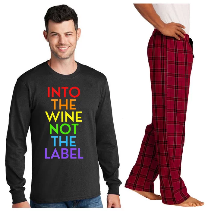 Into The Wine Not The Label Love Is Love LGBTQIA Graphic Long Sleeve Pajama Set