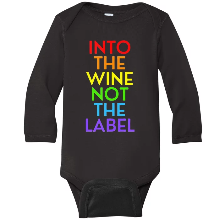 Into The Wine Not The Label Love Is Love LGBTQIA Graphic Baby Long Sleeve Bodysuit