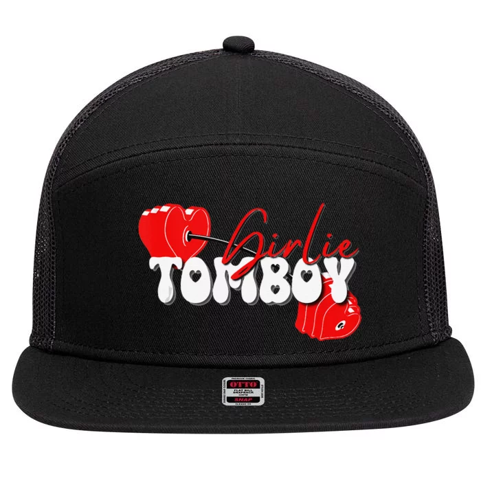 Ie Tom Workout Barbell 7 Panel Mesh Trucker Snapback Hat