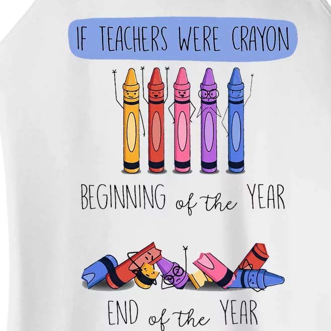 If Teachers Were Crayon Beginning Of The Year End The Year Women’s Perfect Tri Rocker Tank