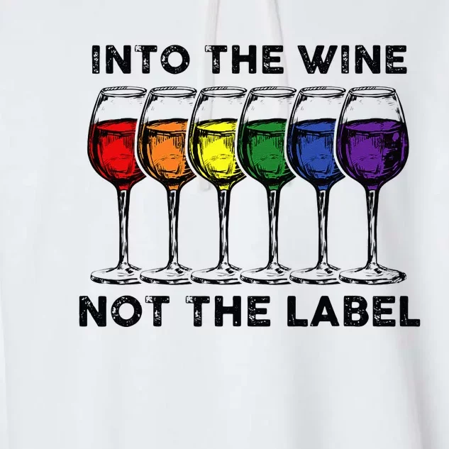 Into The Wine Not The Label Bisexual Pride Garment-Dyed Fleece Hoodie