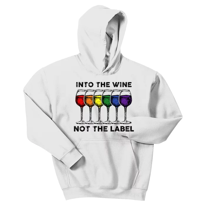 Into The Wine Not The Label Bisexual Pride Kids Hoodie