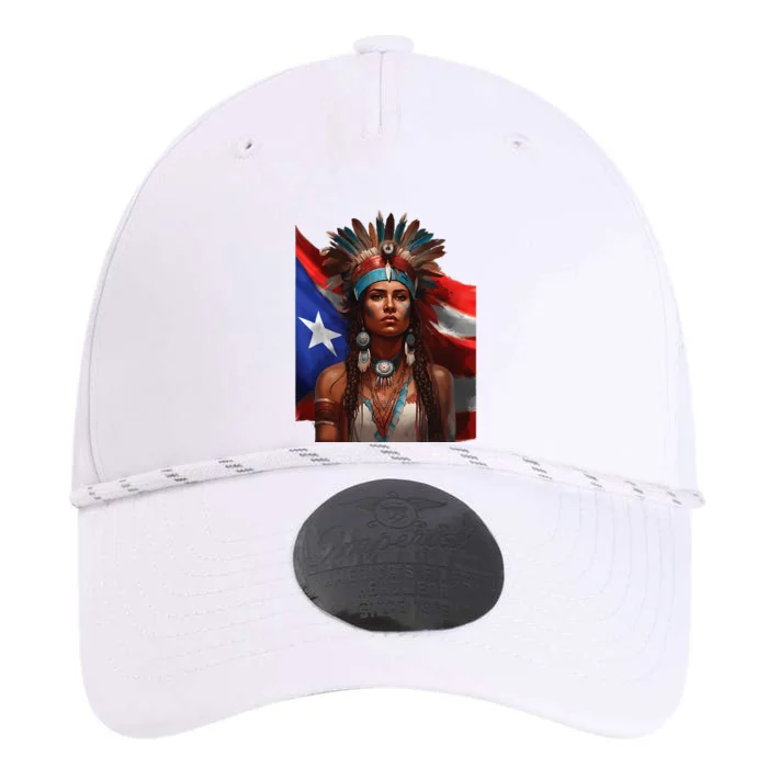 Indigenous Taino Woman Puerto Rican Flag Caribbean Performance The Dyno Cap